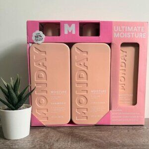 MONDAY Haircare Set - Moisture -Shampoo Conditioner Leave-In NEW IN BOX  30oz💗